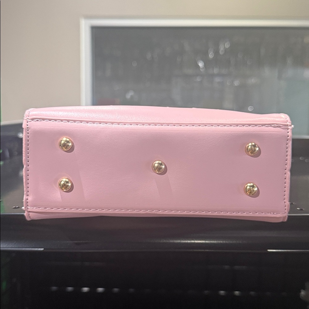 Pink Embossed Statement Clutch - Picture 2 of 3